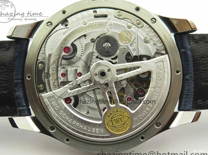 MIROTIME 0521 Affordable Portuguese Real PR Real Annual Calendar IW5035 ZF 1:1 Best Edition White Dial Blue Markers on Blue Leather Strap A 7143